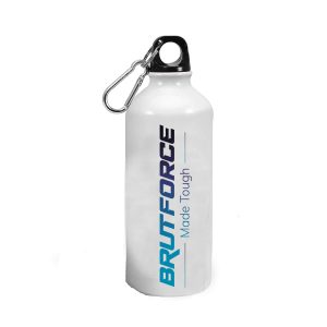 Brutforce Sports Bottle 600ml | Designer Water Bottles | Metal Based with Black Cap and Easy to Hold Grip Sipper