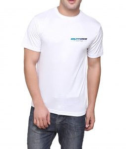 Read more about the article Brutforce Unisex White Polyster Round Neck T shirt