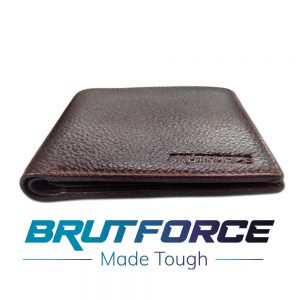 Brutforce Mens Leather 1 Fold Wallet With Brutforce Mobile Popup (BFW003)